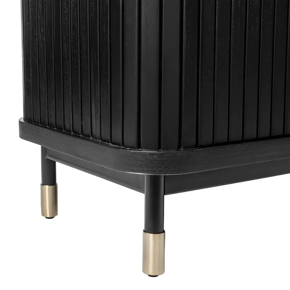 PEMBROKE OAK TIMBER 3-DRAWER CHEST OF DRAWERS BLACK - MyChocolateWood