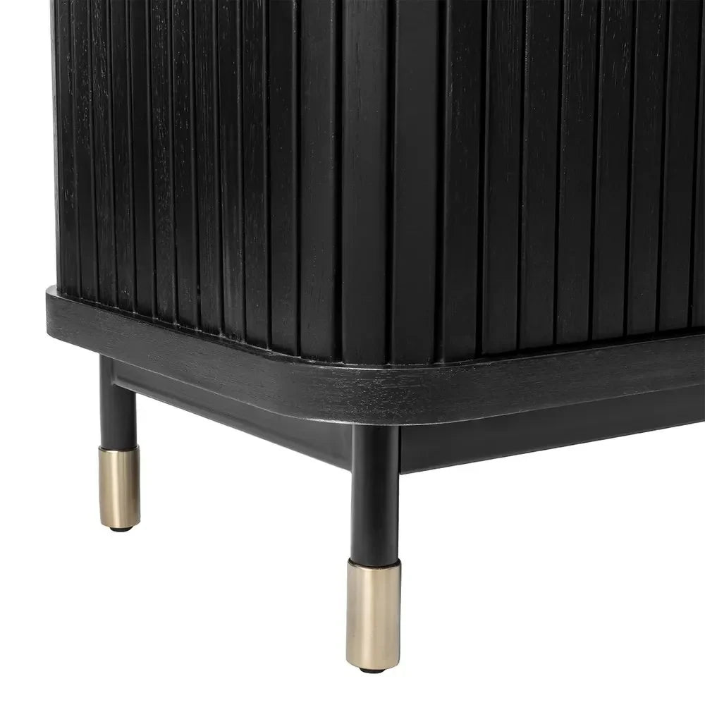 Pembroke Oak 3-Drawer Chest of Drawers in Black - Chocolate Wood