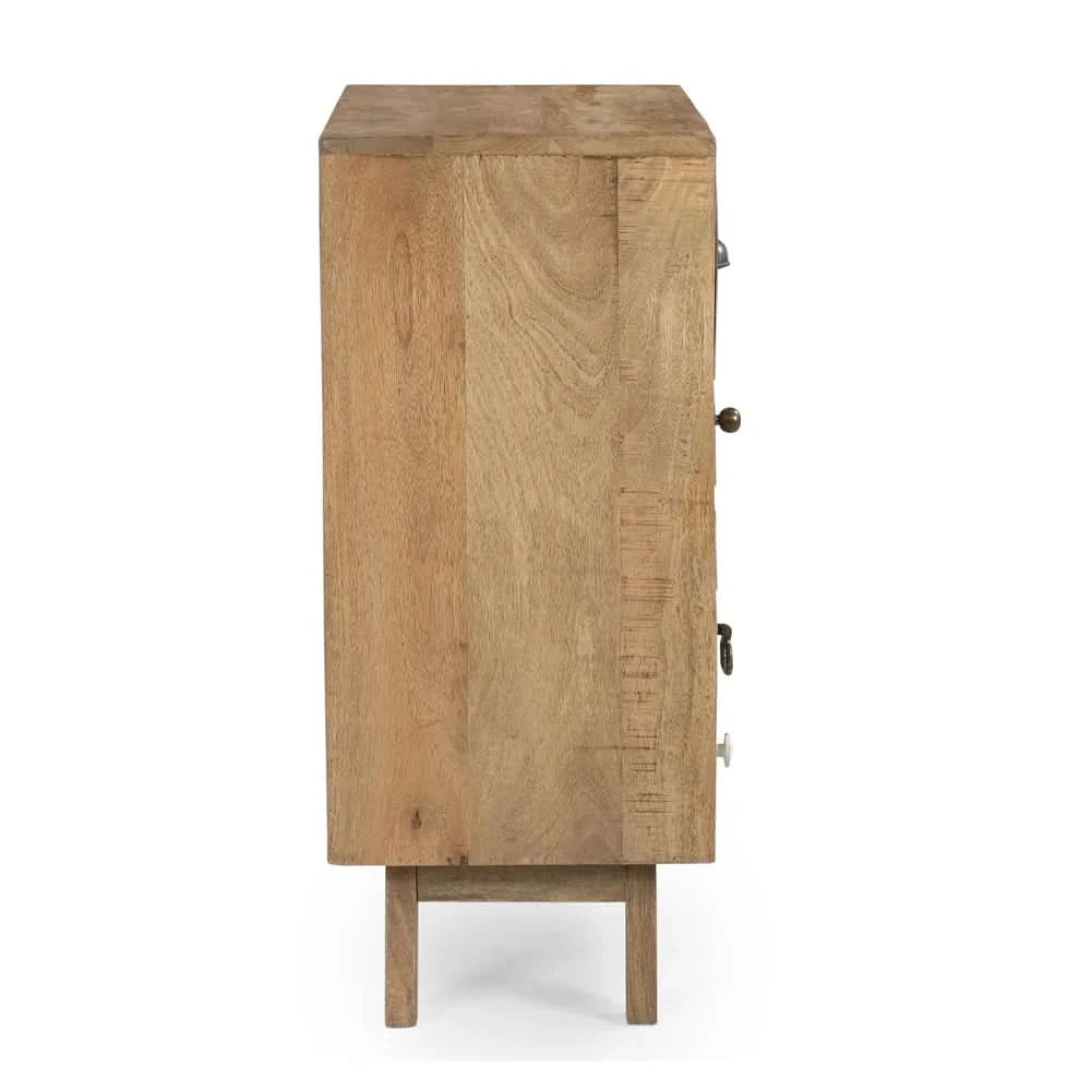 DAKARAI HAND MADE SOLID TIMBER COWHIDE 8 DRAWER CHEST OF DRAWERS/CABINET - MyChocolateWood