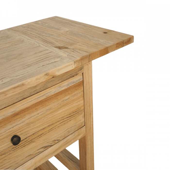 JOELLE 3-DRAWER CONSOLE TABLE/HALL TABLE DISTRESSED RUSTIC NATURAL - MyChocolateWood