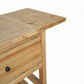 Joelle 3-Drawer Console Table in Distressed Rustic - Chocolate Wood