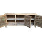 VILLA 3 DOORS TALL LOUVRE STYLE TV/ENTERTAINMENT UNIT IN RECYCLED ELM 160CM - MyChocolateWood