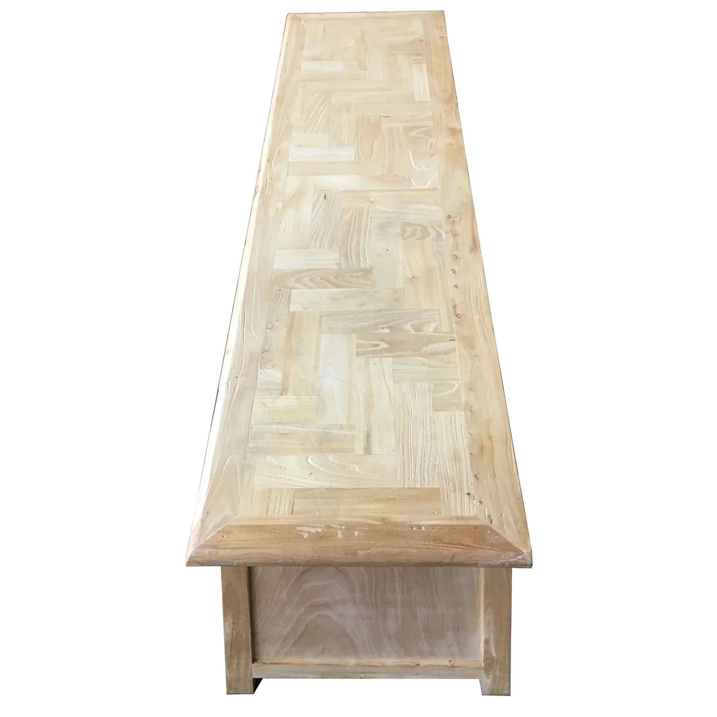 Gibraltar Recycled Elm TV Unit 140cm - Chocolate Wood