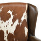 ABE HAND MADE COWHIDE & GENUINE LEATHER ARMCHAIR - MyChocolateWood