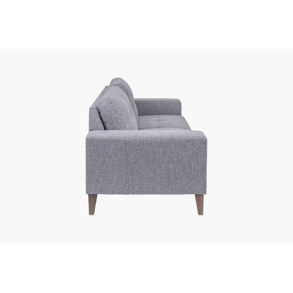 LIZ 3-SEATER + 2-SEATER MID-CENTURY GREY FABRIC SOFA SET - MyChocolateWood