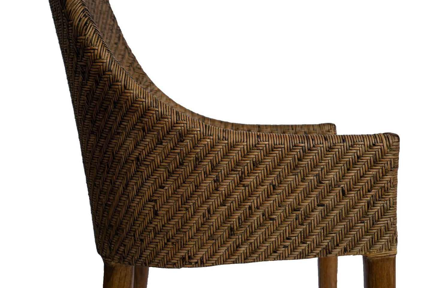 LAMAR RATTAN LOUNGE CHAIR ACCENT CHAIR/ ARMCHAIR MANGO TEAK COLOUR - MyChocolateWood