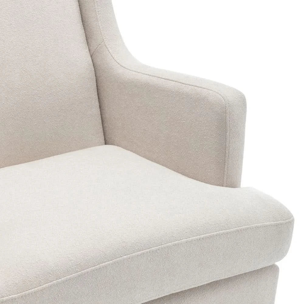 SILAS PEARL CHENILLE WING BACK ARMCHAIR/OCCASIONAL CHAIR - MyChocolateWood