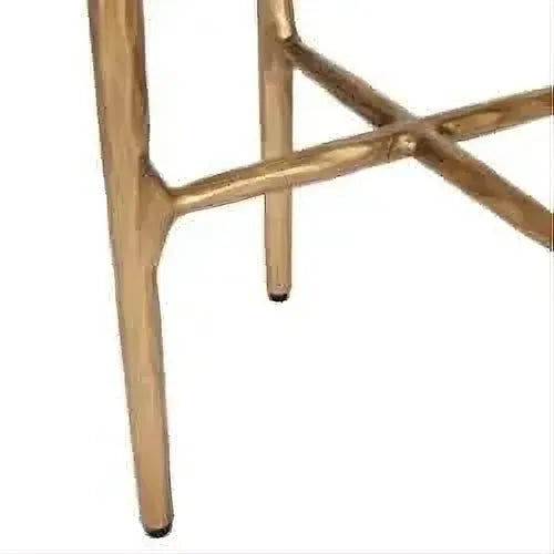 SOREN MARBLE PETITE SIDE TABLE - BRASS FRAME 90CM - MyChocolateWood