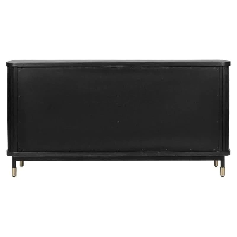 Pembroke Oak 6-Drawer Dresser in Black - Chocolate Wood