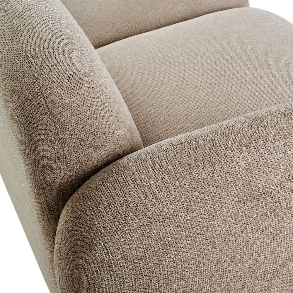 LORELEI 4-SEATER MODULAR SOFA CHENILLE - TAUPE COLOUR - MyChocolateWood