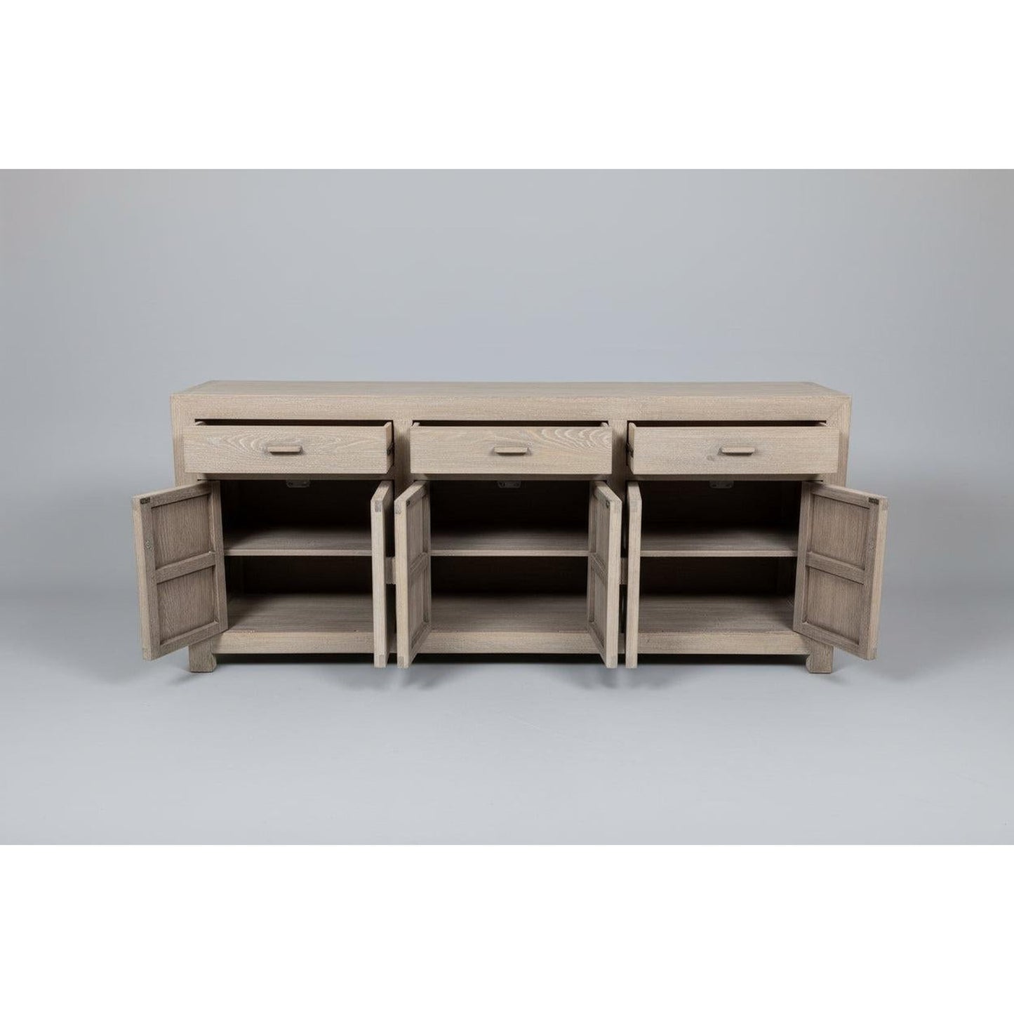 NEVANA RECYCLED ELM TIMBER SIDEBOARD/BUFFET 6 DOORS 3 DRAWERS NATURAL