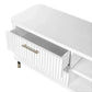 Pembroke Oak 4-Drawer TV Unit 200cm in White - Chocolate Wood