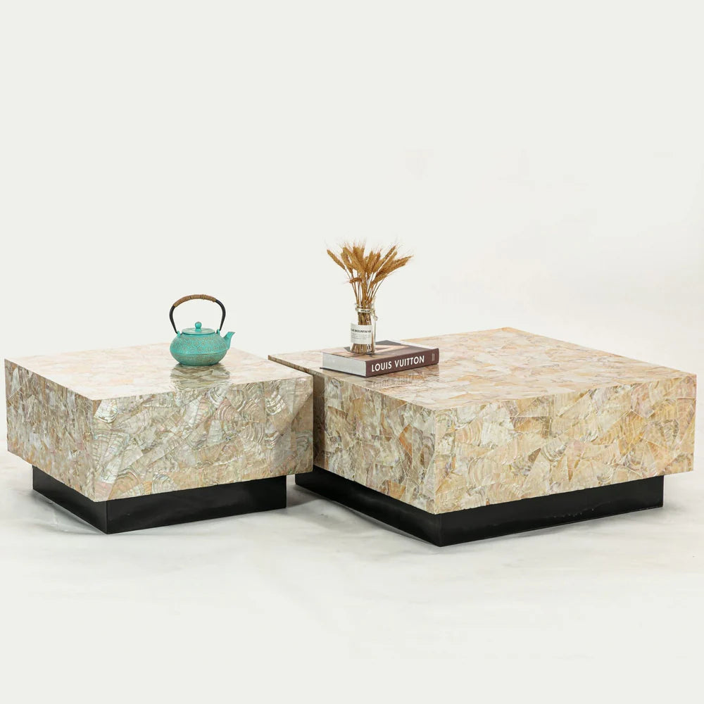 ANAIS MOTHER OF PEARL HAND MADE COFFEE TABLE - MyChocolateWood
