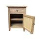 SET OF 2 X DUTCHY FRENCH PROVINCIAL STYLE BEDSIDE TABLES 1 DOOR & 1 DRAWER WITH PARQUETRY PATTERN 50 CM - MyChocolateWood