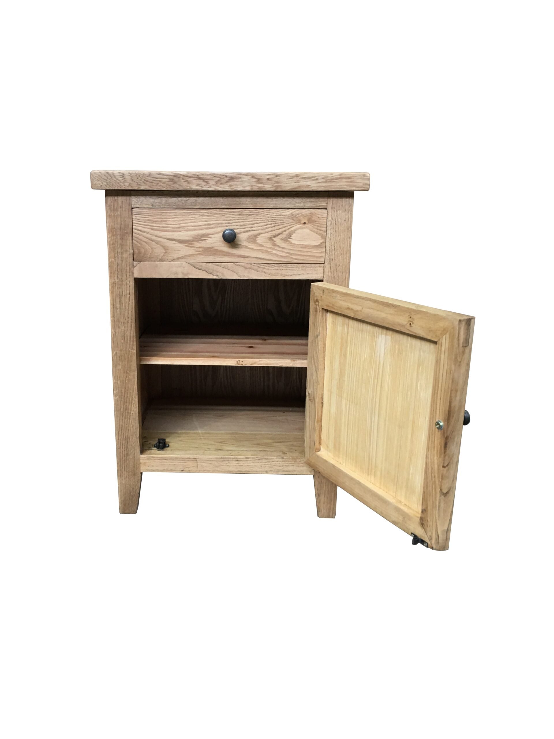 SET OF 2 X DUTCHY FRENCH PROVINCIAL STYLE BEDSIDE TABLES 1 DOOR & 1 DRAWER WITH PARQUETRY PATTERN 50 CM - MyChocolateWood