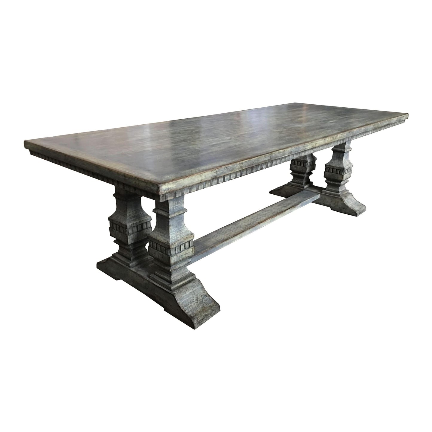DEVO RECYCLED HARDWOOD TIMBER RUSTIC DINING TABLE GREY 250CM (Copy) - MyChocolateWood