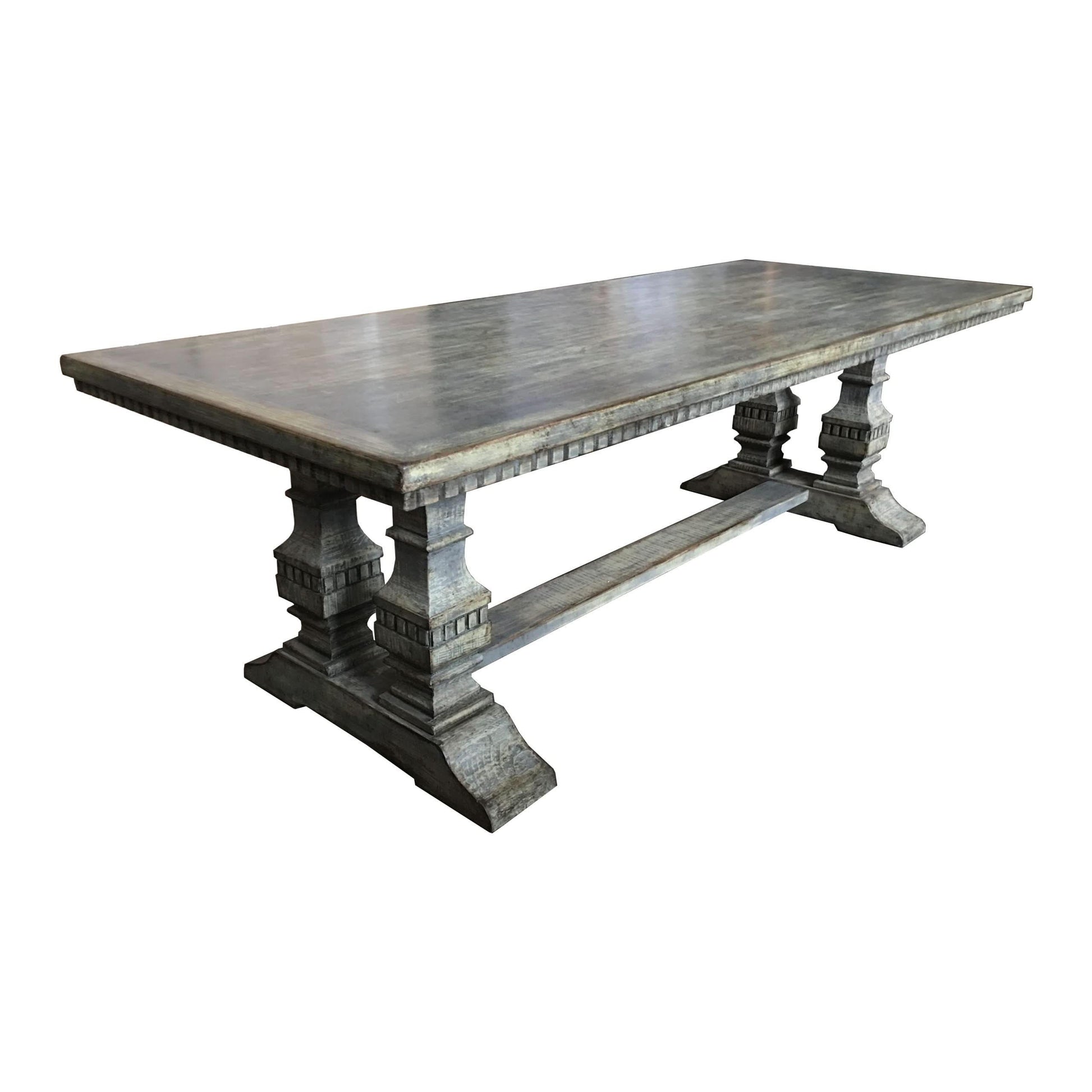 DEVO RECYCLED HARDWOOD TIMBER RUSTIC DINING TABLE GREY 250CM (Copy) - MyChocolateWood