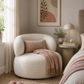 Daventry Ashwood/Fine Boucle Occasional Chair/Lounge Chair - Snow