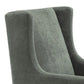 SILAS WINTER MOSS CHENILLE WING BACK ARMCHAIR/OCCASIONAL CHAIR - MyChocolateWood