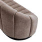 Madeley 2.5-Seater Chenille Sofa in Mink - Chocolate Wood