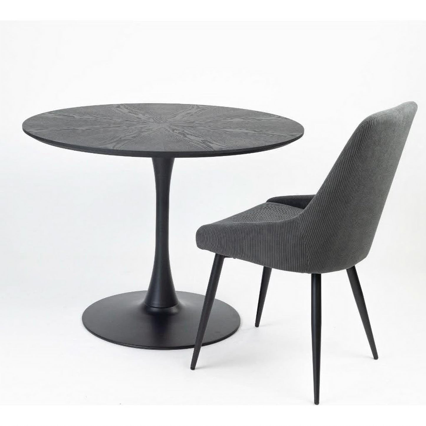 ERSKINE DINING CHAIR GREY CORDED FABRIC