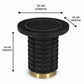 Raven Handmade Solid Mango Column Side Table/Lamp Table with Gold Accents