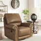 EMBER FAUX LEATHER 1 SEATER RECLINER ARMCHAIR/ROCKING CHAIR BROWN - MyChocolateWood