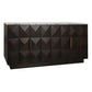 HAMPSHIRE RIVER BROWN MARBLE/SMOKED OAK 4-DOOR BUFFET/SIDEBOARD - MyChocolateWood