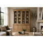Bordeaux Solid Elm Wood Display Buffet & Hutch Cabinet