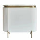 DENEUVE 3 DRAWER CHEST OF DRAWERS WHITE WITH CARRARA MARBLE TOP - MyChocolateWood