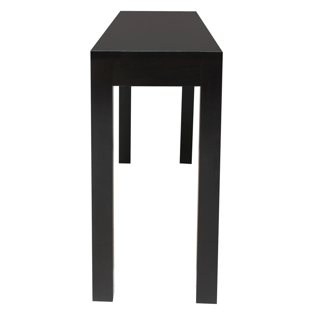 TANAKA SOLID MAHOGANY TIMBER CONSOLE TABLE/HALL TABLE WITH 2 HIDDEN DRAWERS IN CHOCOLATE COLOUR - MyChocolateWood