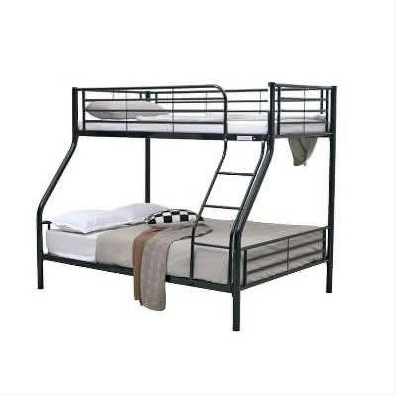 Curzon Single Over Double Bunk Beds in Black - Chocolate Wood