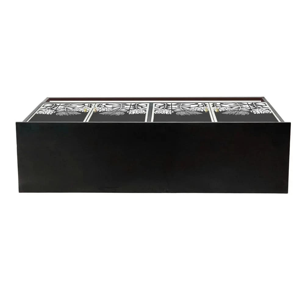 CYNTHIA  MOTHER OF PEARL HAND INLAY 4-DOOR SIDEBOARD/BUFFET - MyChocolateWood