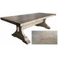 BASILICA RECYCLED OREGON TIMBER DINING TABLE LIGHT WHITEWASH BROWN 250CM - MyChocolateWood