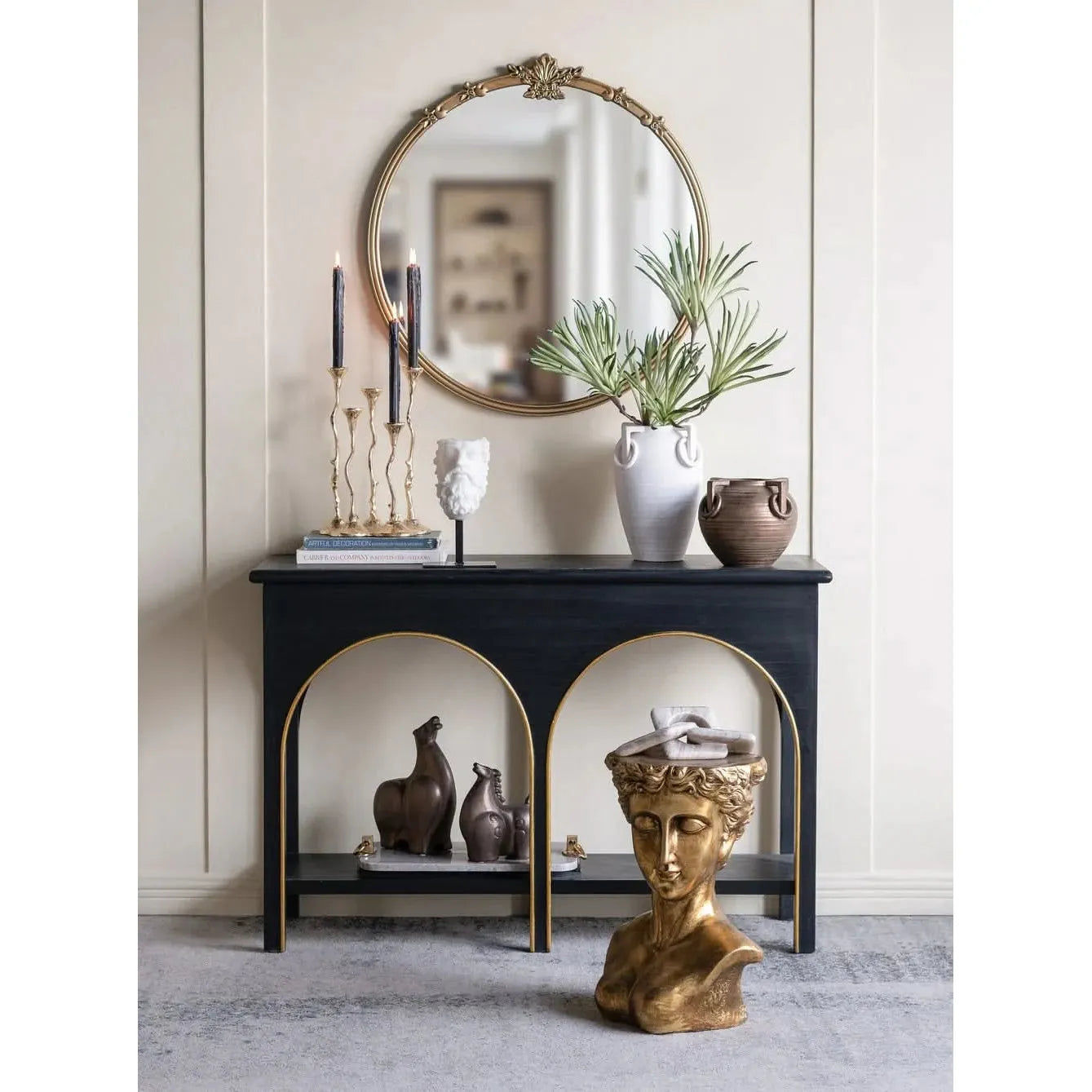 VISAGE SIDE TABLE/LAMP TABLE/ACCENT TABLE - MyChocolateWood