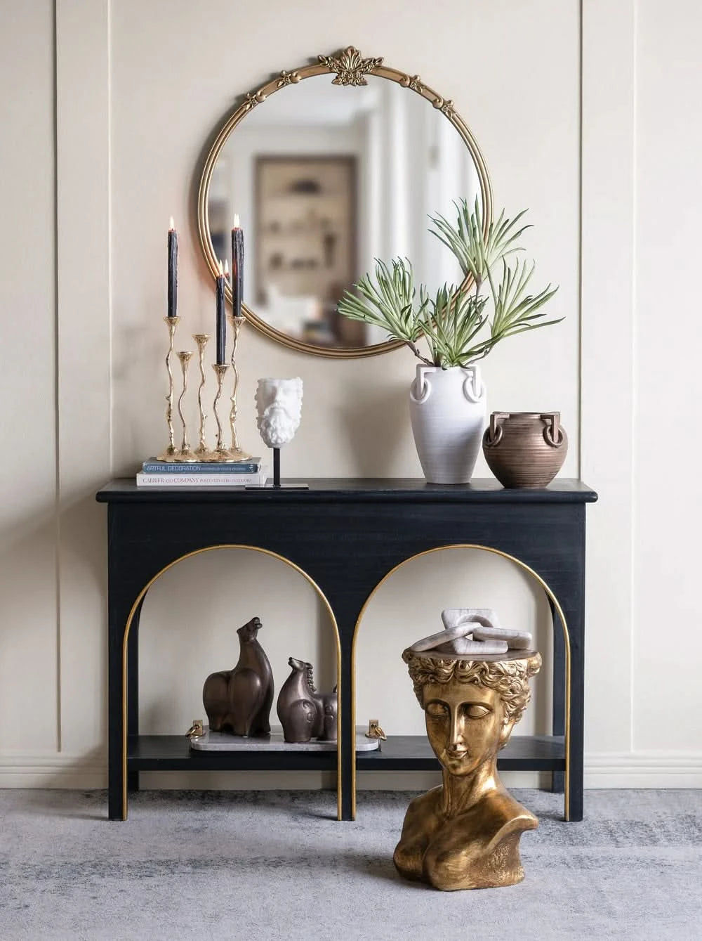 VISAGE SIDE TABLE/LAMP TABLE/ACCENT TABLE - MyChocolateWood