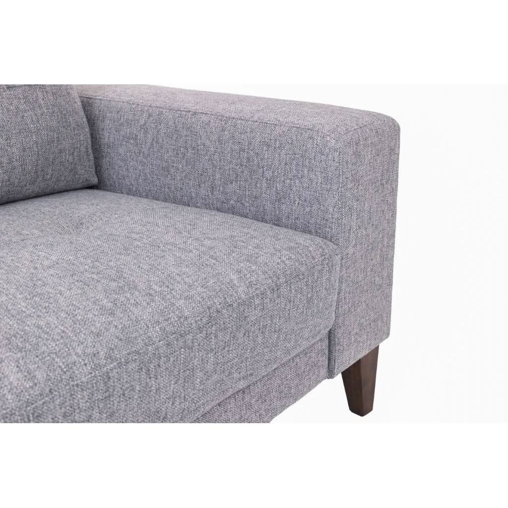 LIZ 3-SEATER + 2-SEATER MID-CENTURY GREY FABRIC SOFA SET - MyChocolateWood