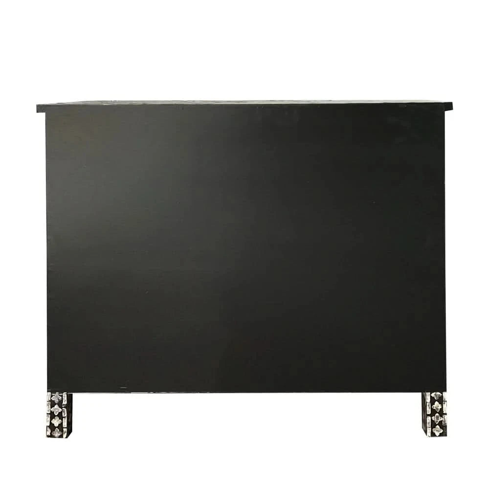 CHEVALIER MOTHER OF PEARL HAND MADE MONOCHROME CHEST OF 3 DRAWERS - MyChocolateWood