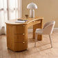 DELMAR  OAK VENEER 4-DRAWER HOME OFFICE DESK/ STUDENT DESK OAK - MyChocolateWood
