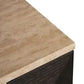 HAMPSHIRE TRAVERTINE/SMOKED OAK 4-DOOR BUFFET/SIDEBOARD - - MyChocolateWood