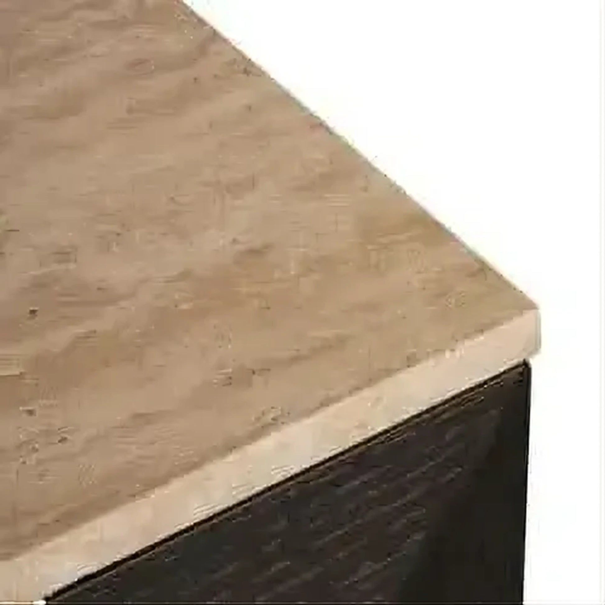 Hampshire 4-Door Buffet in Smoked Oak with Travertine Top - Chocolate Wood