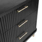 PEMBROKE OAK TIMBER 6-DRAWER CHEST OF DRAWERS  BLACK - MyChocolateWood