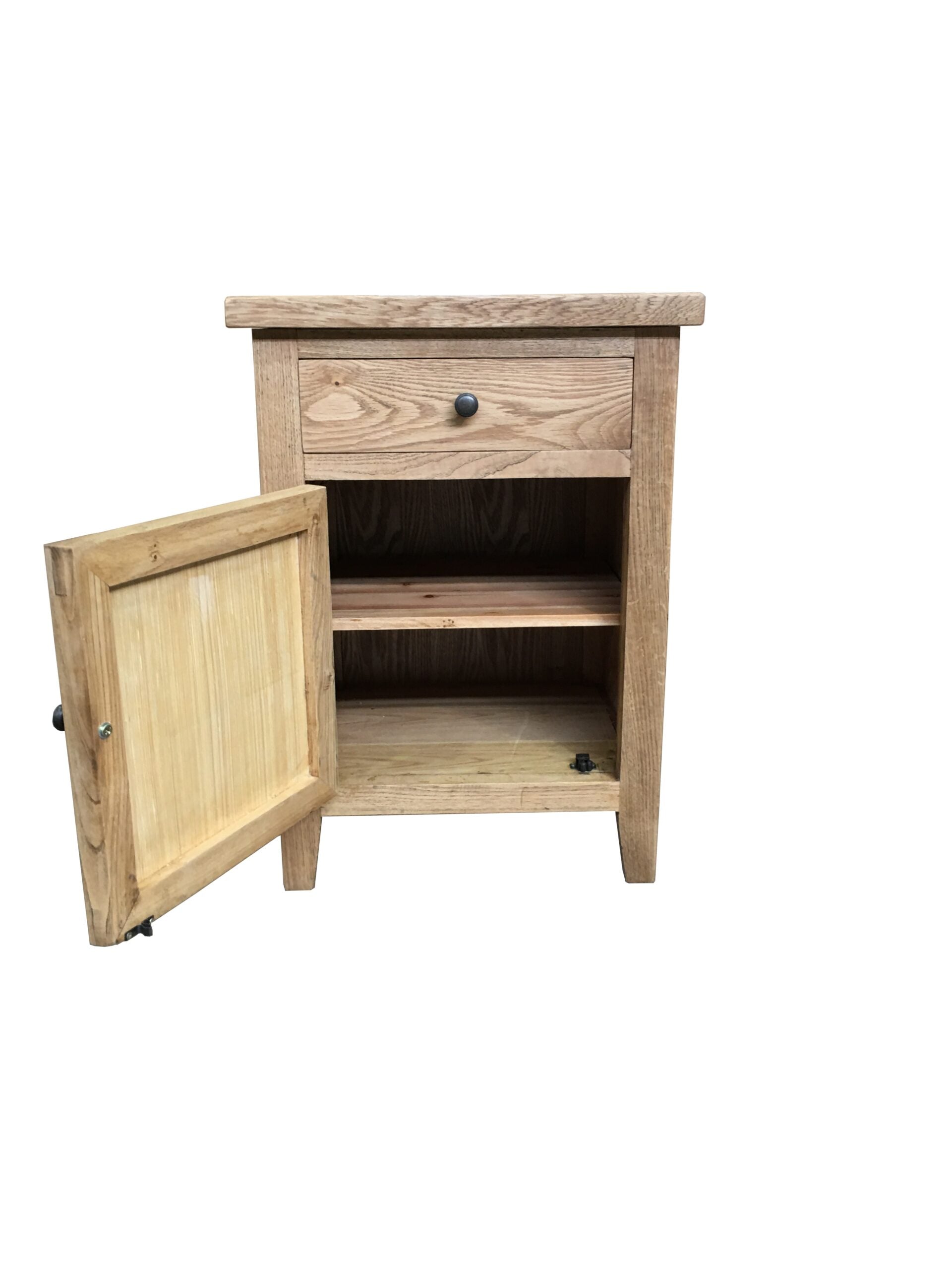 SET OF 2 X DUTCHY FRENCH PROVINCIAL STYLE BEDSIDE TABLES 1 DOOR & 1 DRAWER WITH PARQUETRY PATTERN 50 CM - MyChocolateWood