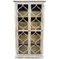 REINA GREYWASHED RECYCLED TIMBER/GLASS 2-DOOR BOOKCASE DISPLAY CABINET - MyChocolateWood