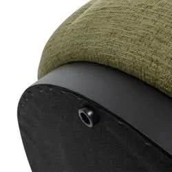 Madeley 2.5-Seater Chenille Sofa in Olive - Chocolate Wood
