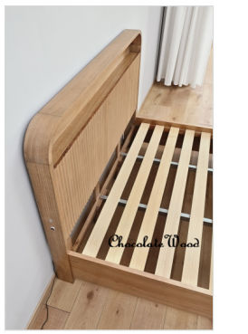 Denby Messmate Timber King Bed - Headboard Integrated LED Lighting Light Smoke