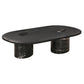 Sable Handmade Coffee Table - Mango Hardwood Top with Marble Inset Detail & Solid Marble Legs