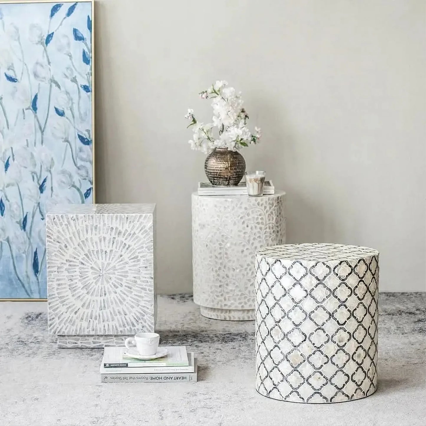 MADEIRA STOOL/SIDE TABLE/LAMP TABLE/ACCENT TABLE