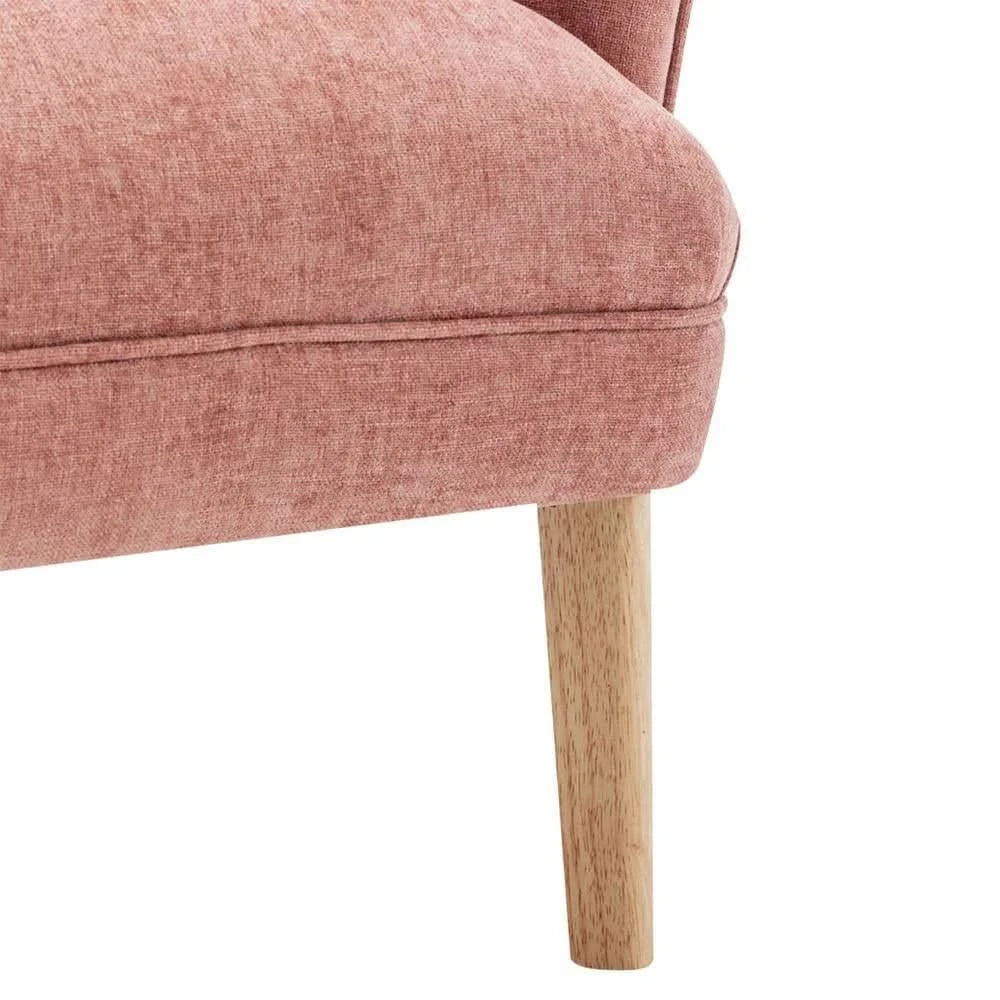 ELMORE CHENILLE FABRIC TUB CHAIR/OCCASIONAL CHAIR CORAL (Copy) - MyChocolateWood