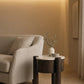 Fiore Clover-Shaped Mango Hardwood & Marble Side Table / Accent Table